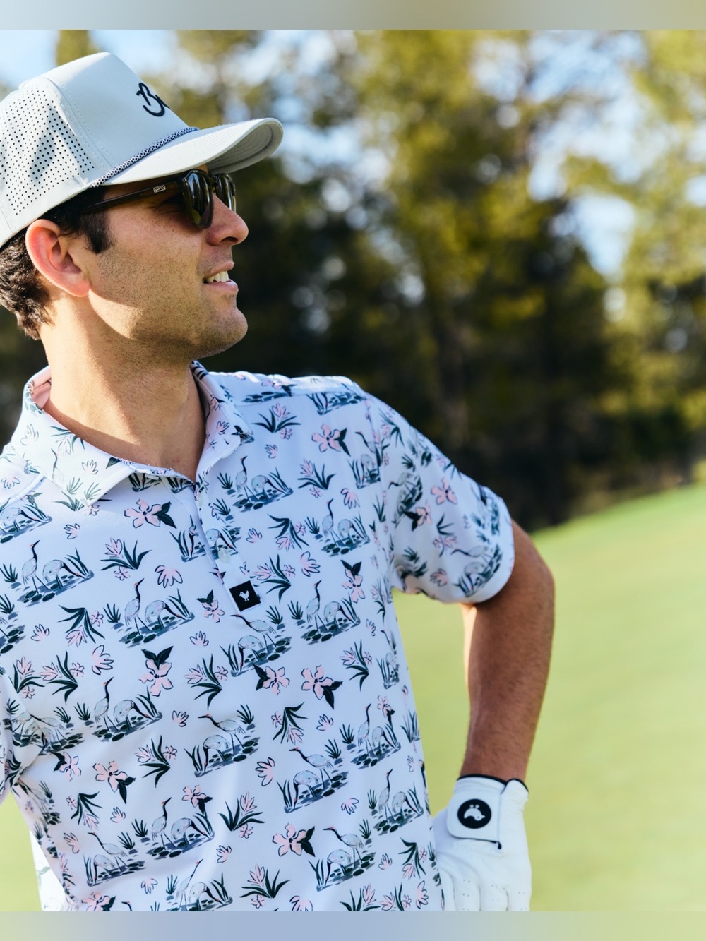 Bad Birdie STORK SIDE STORY CORE PERFORMANCE POLO Size Large